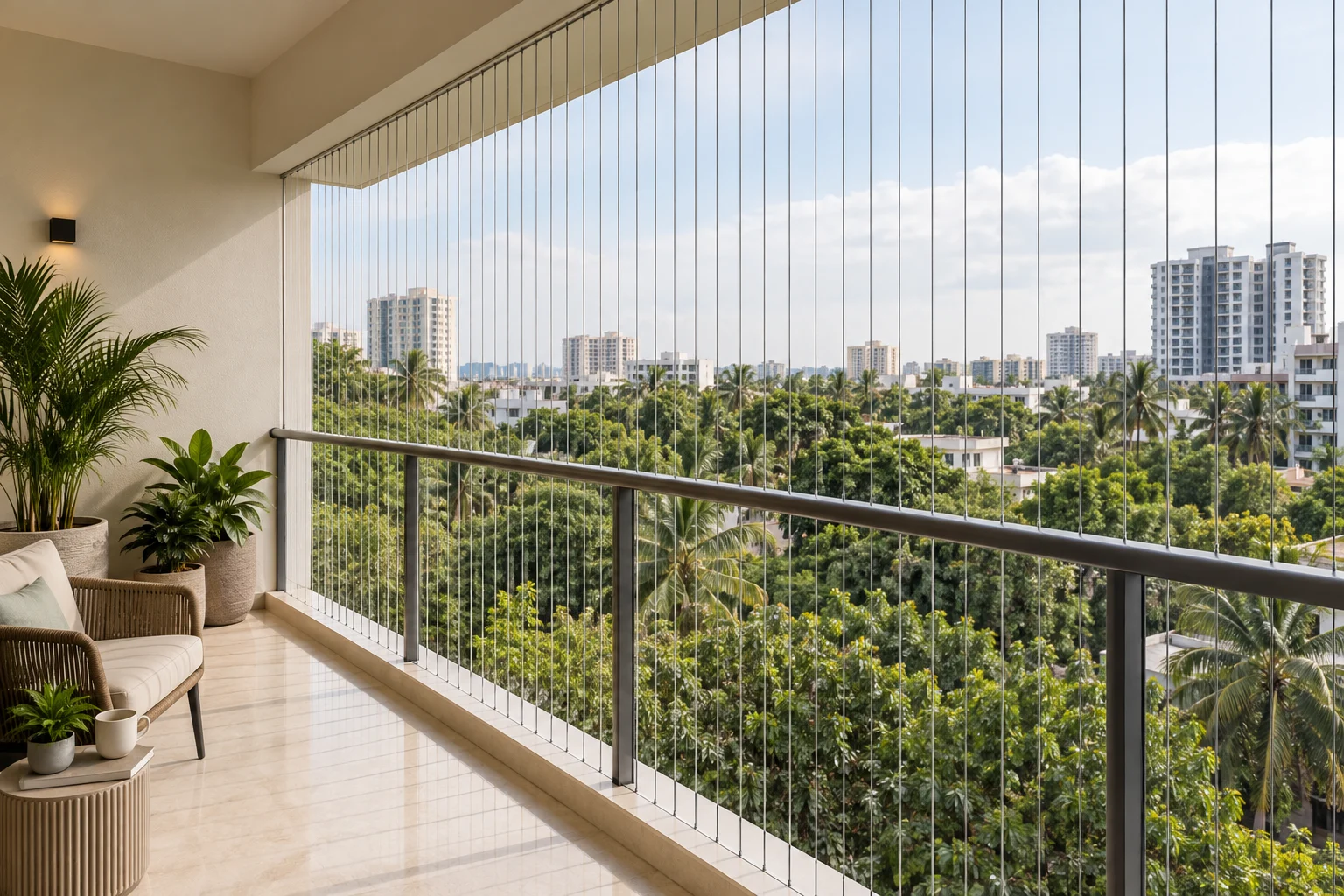 Illustrative apartment balcony